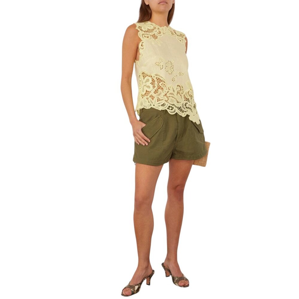 ULLA JOHNSON MARLIS GUIPURE LACE PANELED TOP SIZE S, 4 NEW - Picture 8 of 13